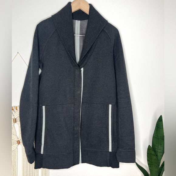 lululemon athletica Tops - Lululemon Yin To My Yang Sweatshirt Cardi
Heathered Black Soot Light